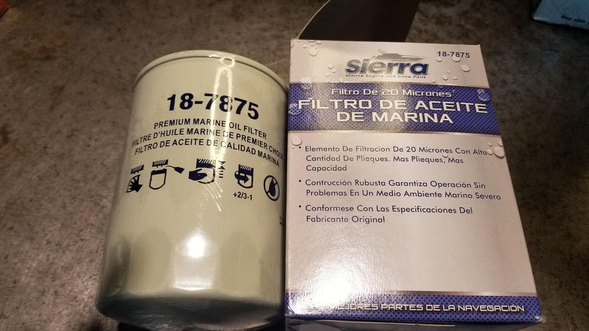 Sierra Marine Engine 18-7875 Premium Marine Oil Filter