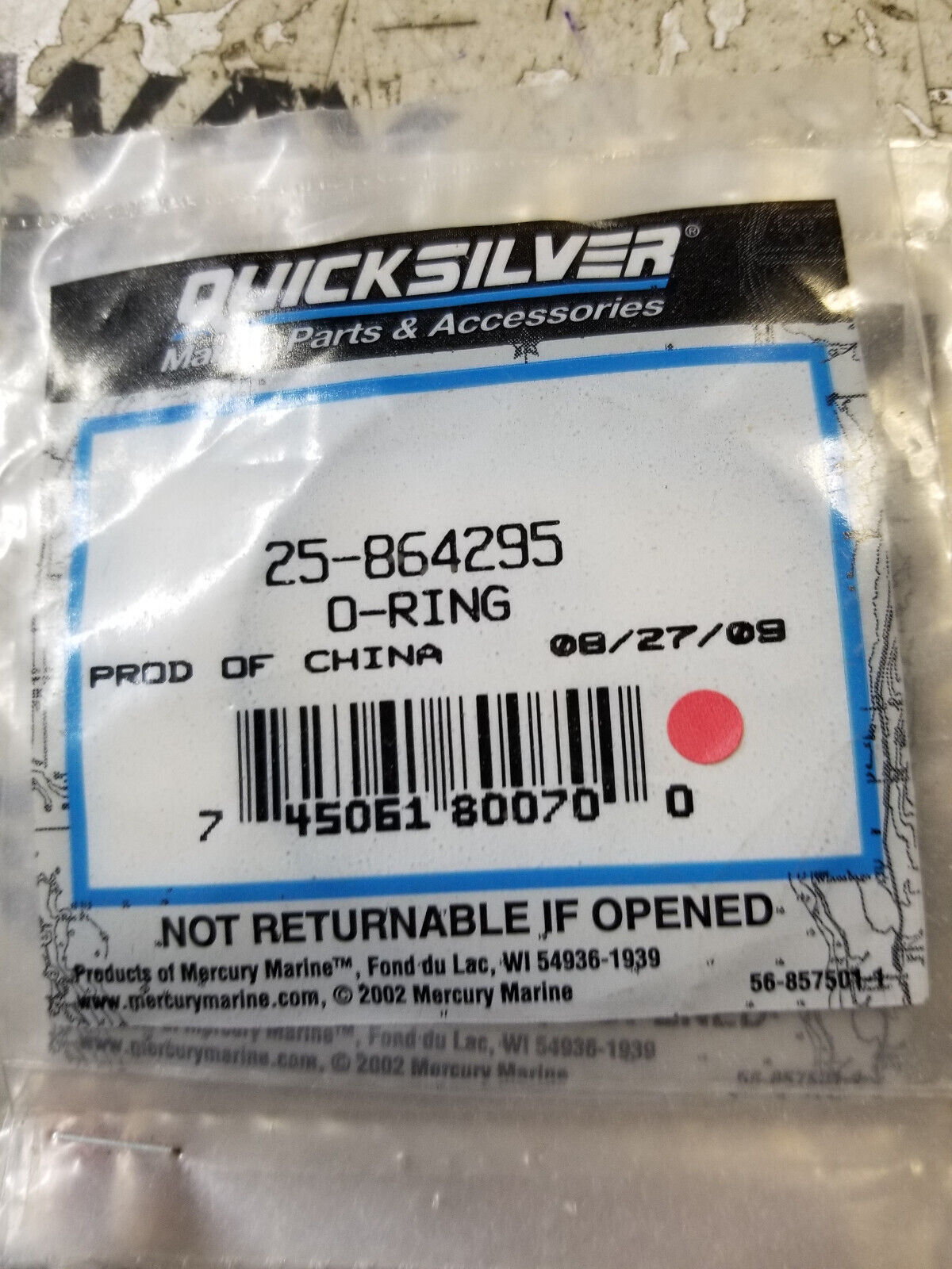 LOT OF 5PC 25-864295 MERCURY ORING O-RING