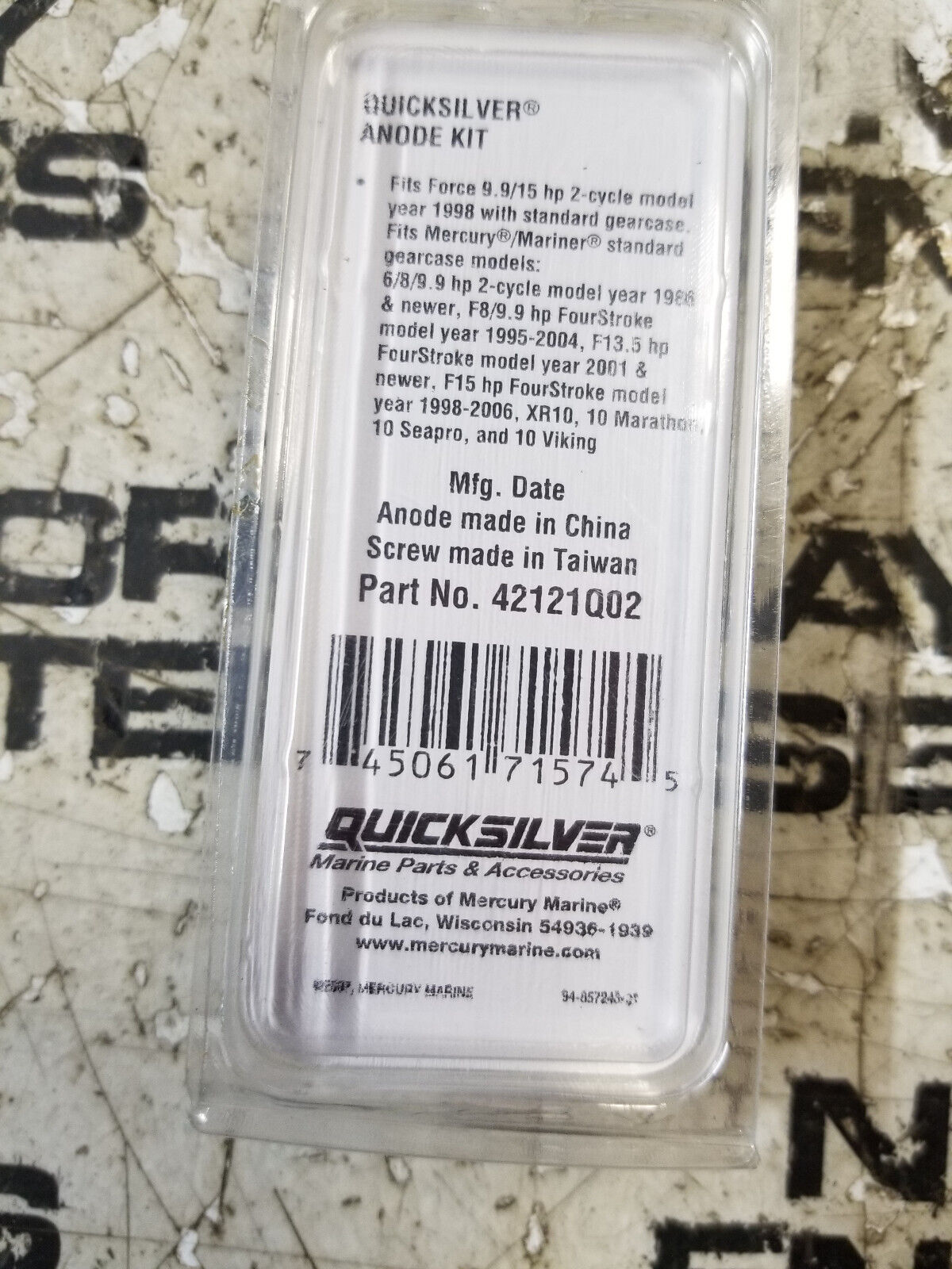 Quicksilver 42121Q02 Square Aluminum Anode Set