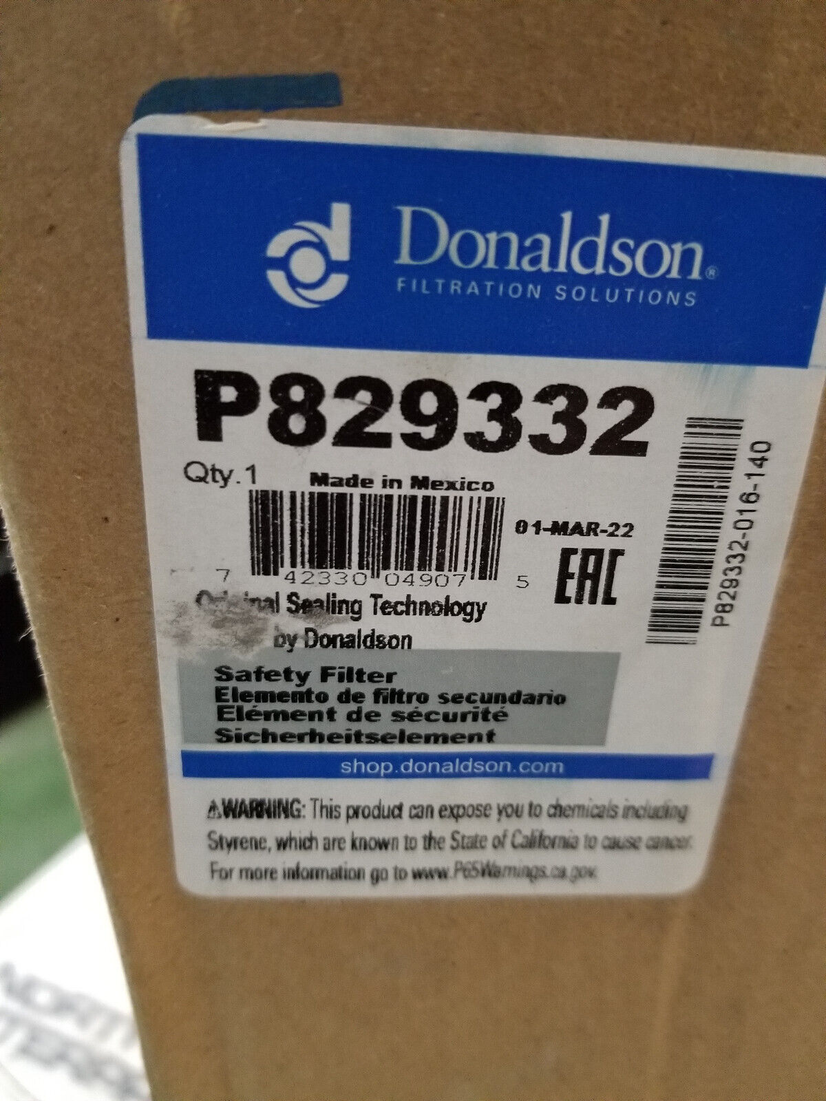 P829332 DONALDSON AIR FILTER