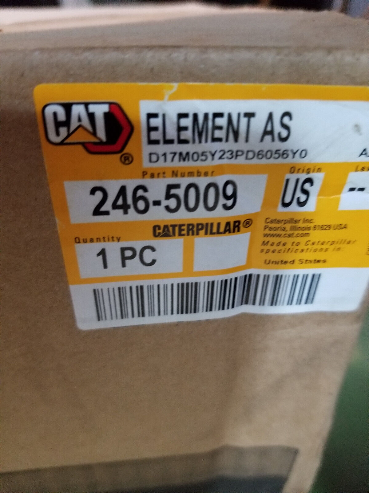 246-5009 CATERPILLAR PRIMARY AIR FILTER 2465009