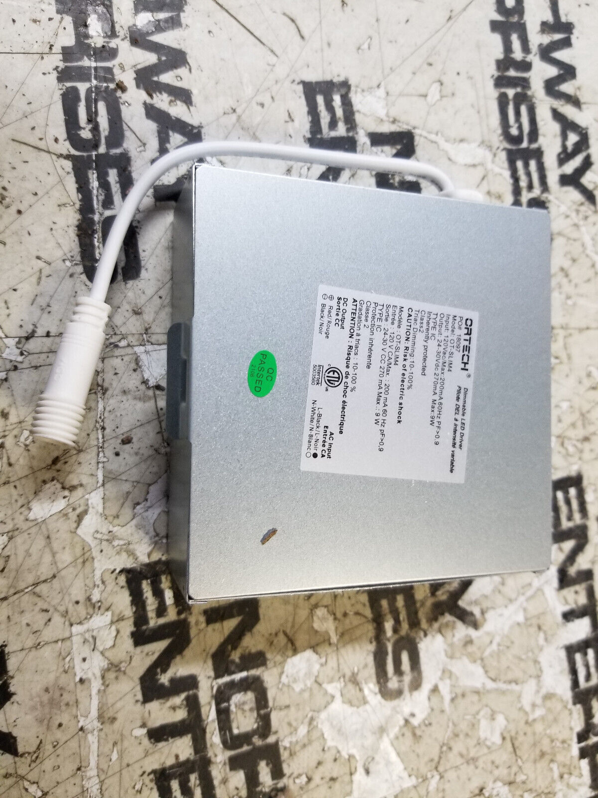 LOT OF 30PC - Ortech OT-SLIM4-3CCT 12W Adjustable 3CCT Class 2 LED driver