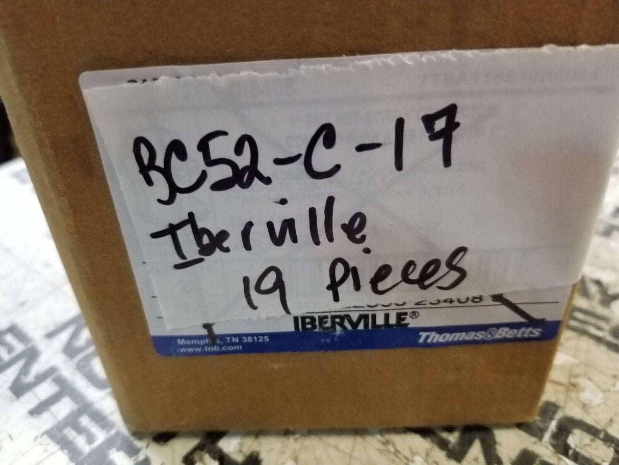Lot of 19PC New Iberville BC52-C-17 1/2" 4" Square 2 Device Cover Plates