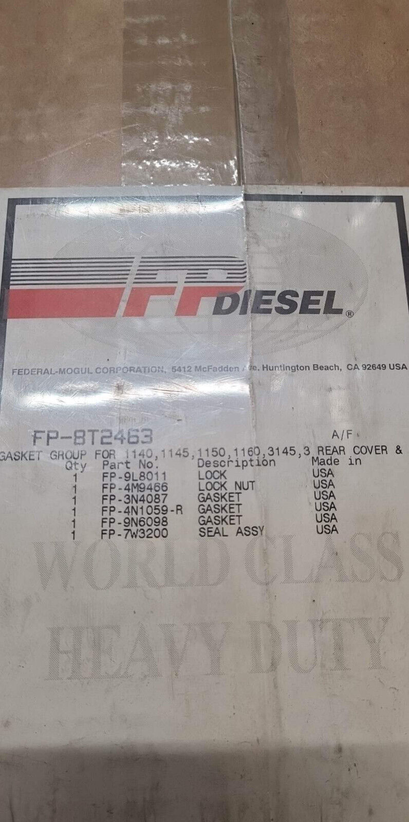 FP DIESEL KIT FP-8T2463