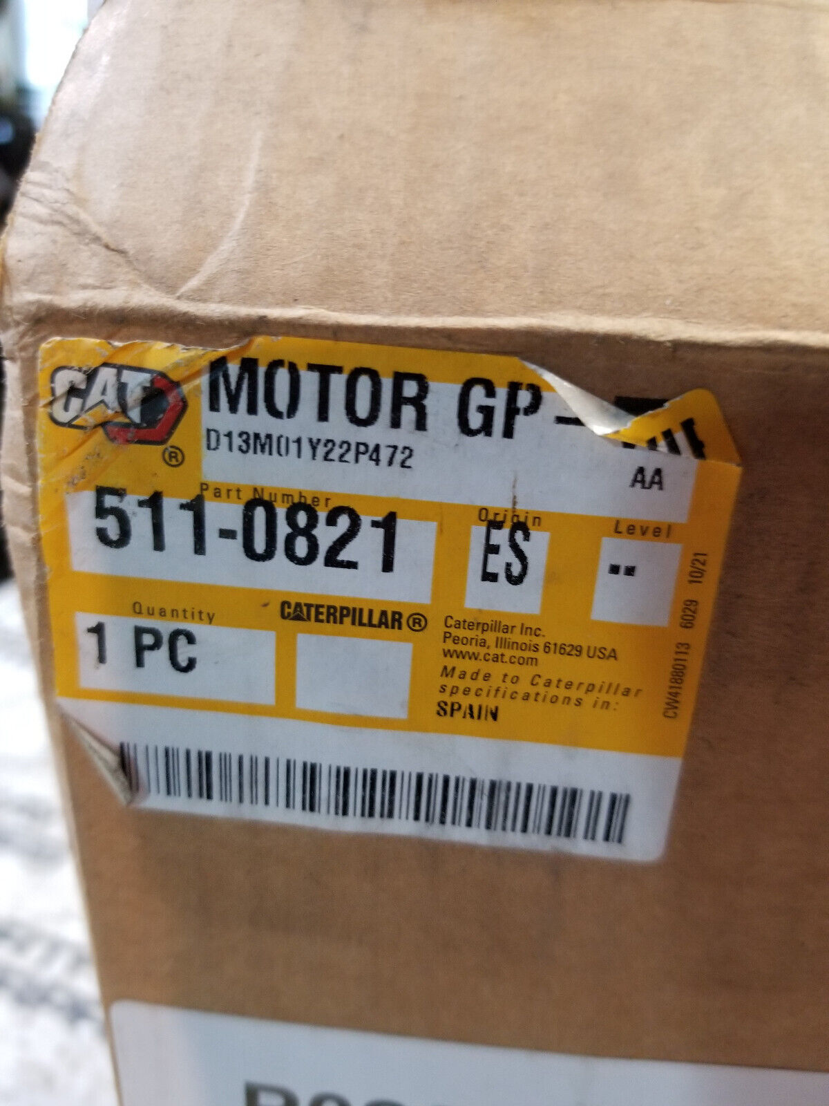 511-0821 CAT Wiper Motor Assembly 5110821