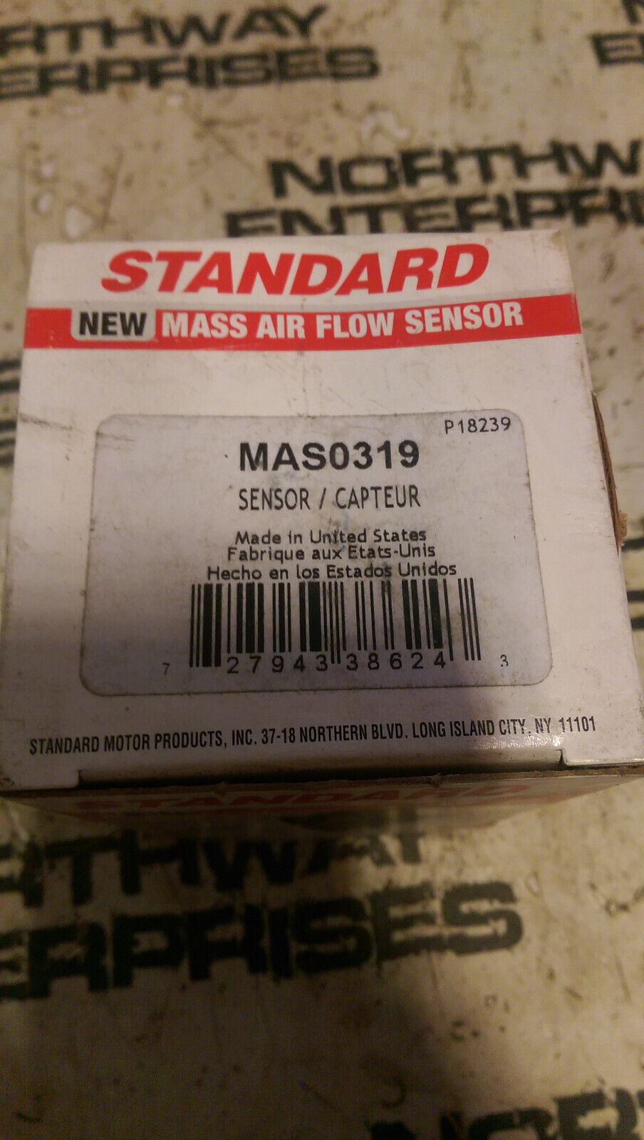 STANDARD MAS0319 MASS AIR FLOW SENSOR
