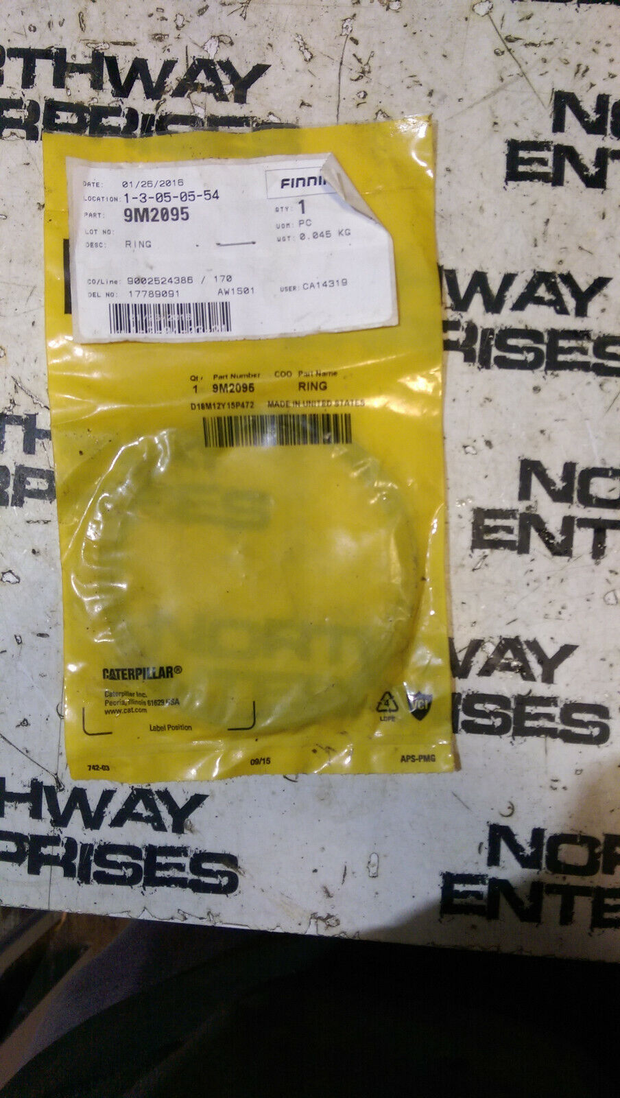 CATERPILLAR 9M2095 RETAINING RING
