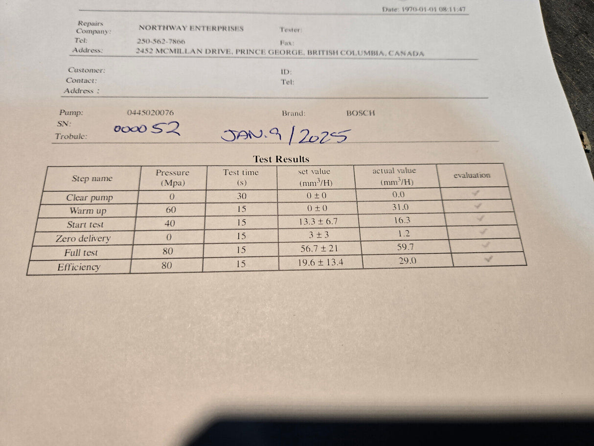 TESTED 0445020076 CP3 INJECTION PUMP 2007-18 Dodge Ram Cummins 6.7L