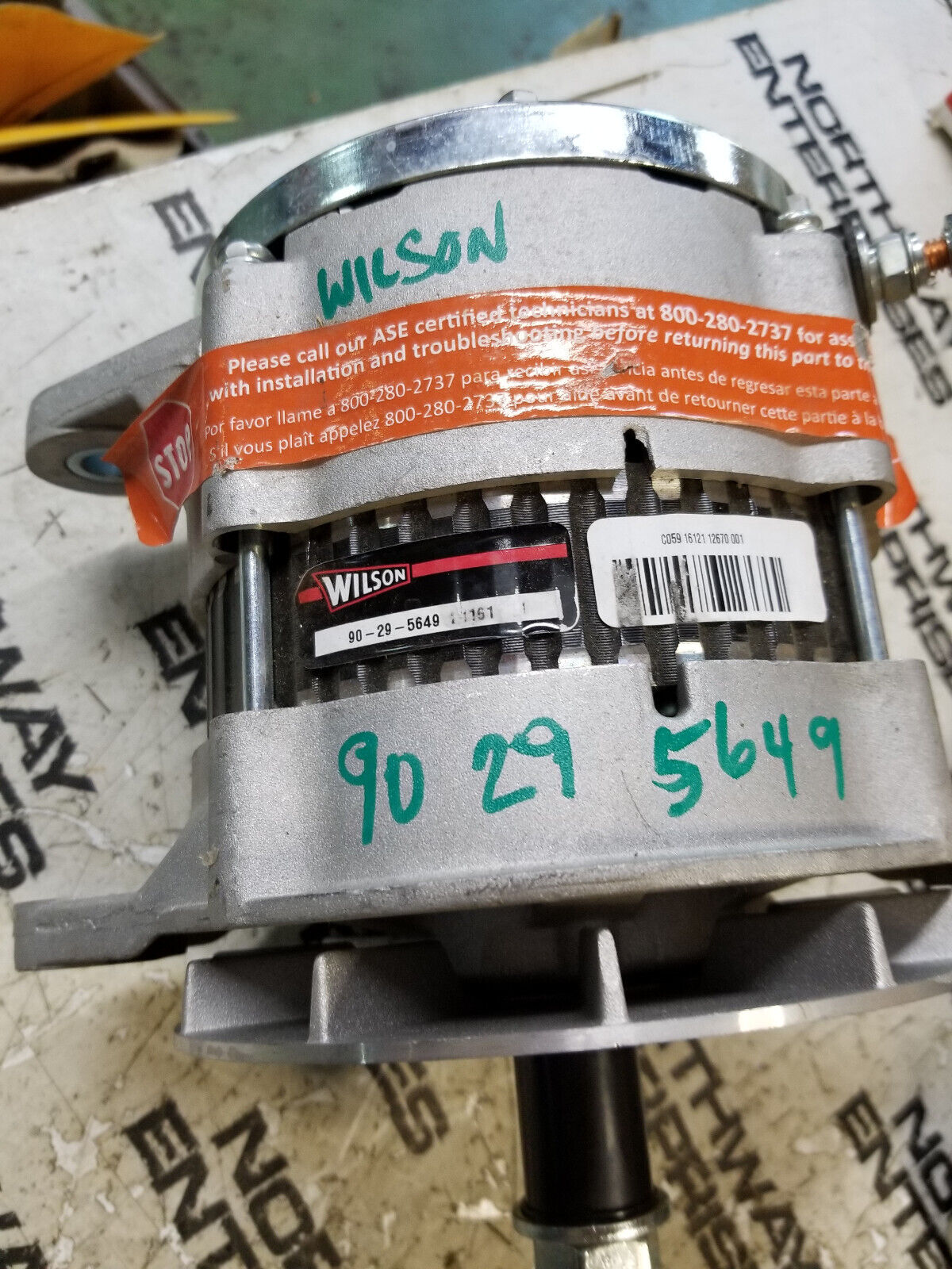 Wilson Hd Rotating Elect 90-29-5649 Alternator 24v, 95 Amp