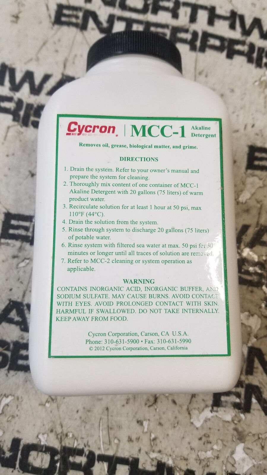 SEACYCRON MCC-1 B645800001 CRYCON AKALINE DETERGENT