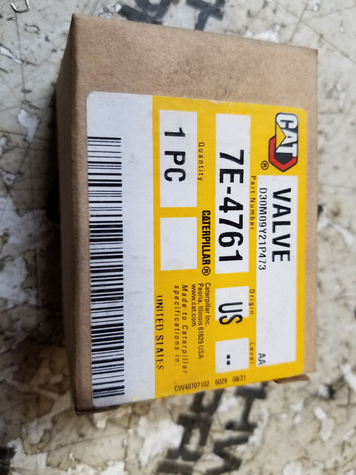 7E-4761 3/4" Thread Shutoff Valve 7E4761
