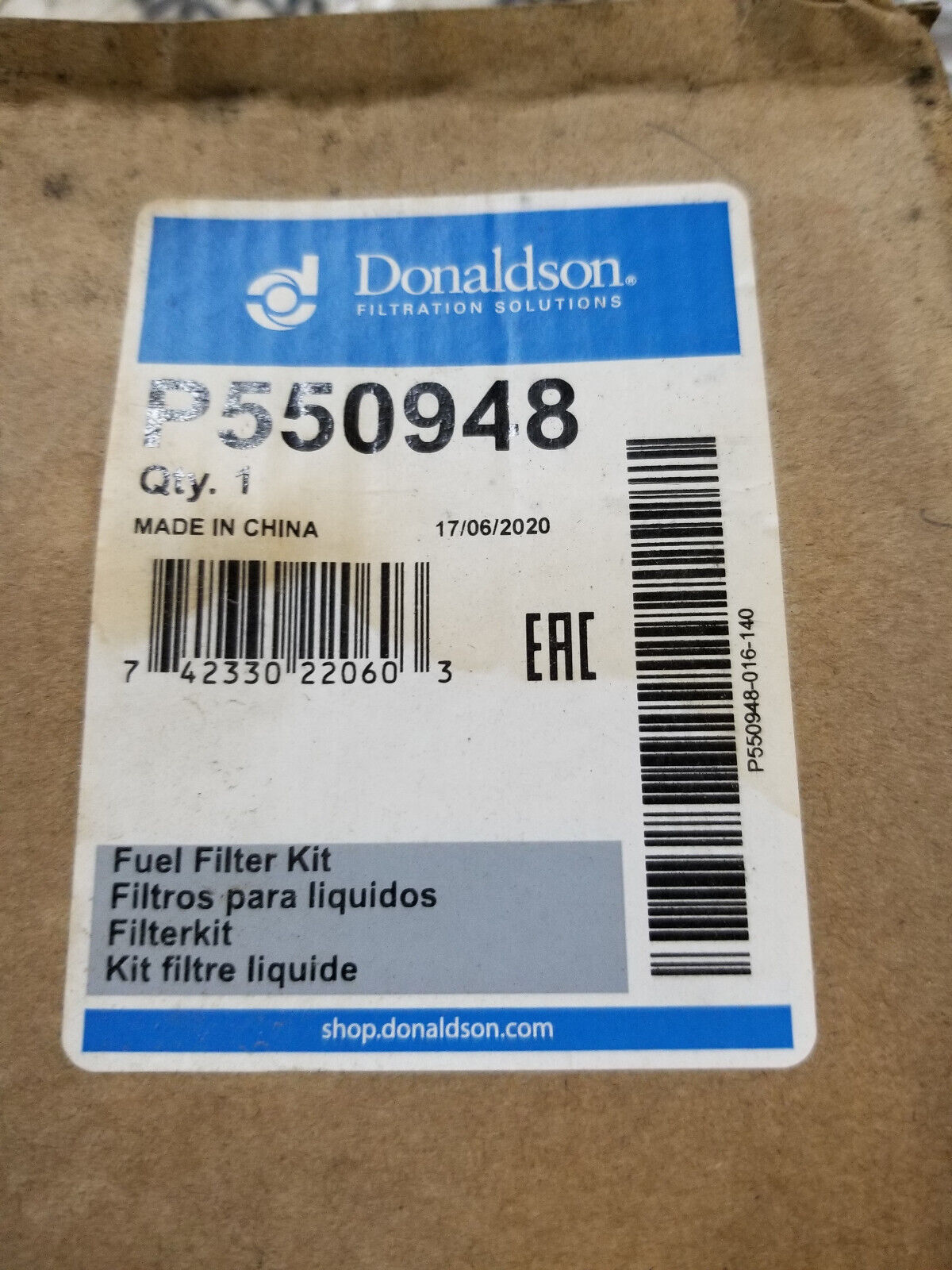DONALDSON P550948 FUEL FILTER KIT CROSS BC3Z9N184B 2011-16 6.7L POWERSTROKE