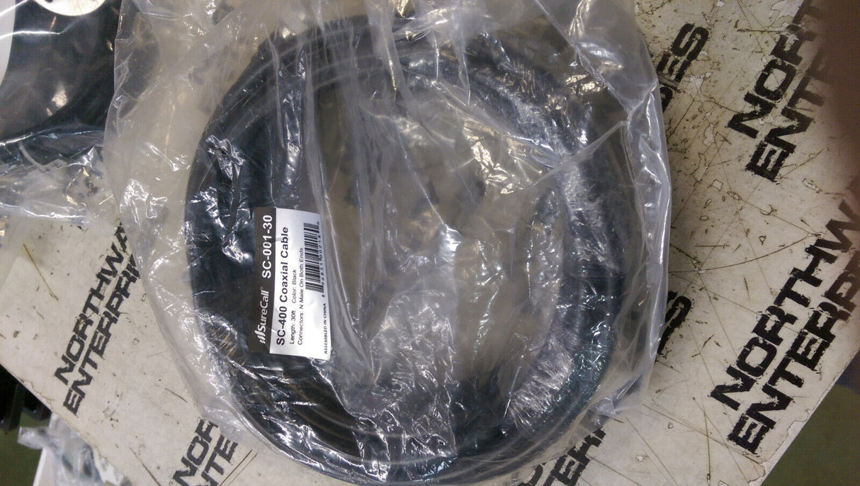 SureCall 30' SC400 Low Loss Coax Coaxial Cable N-Male - Black | SC-001-30