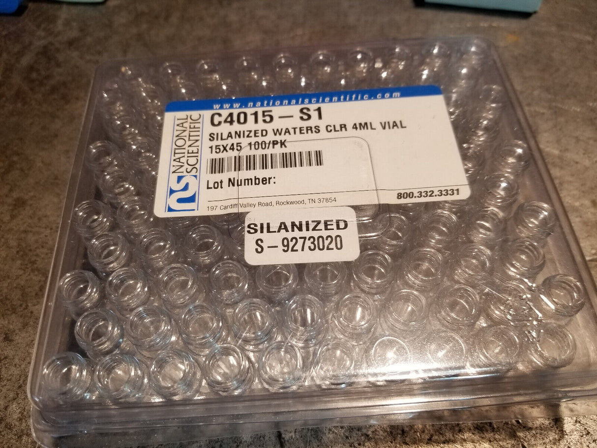 C4015-S1: 4mL (13mm) Screw Thread Vials, Clear Glass, 4mL, Silanized