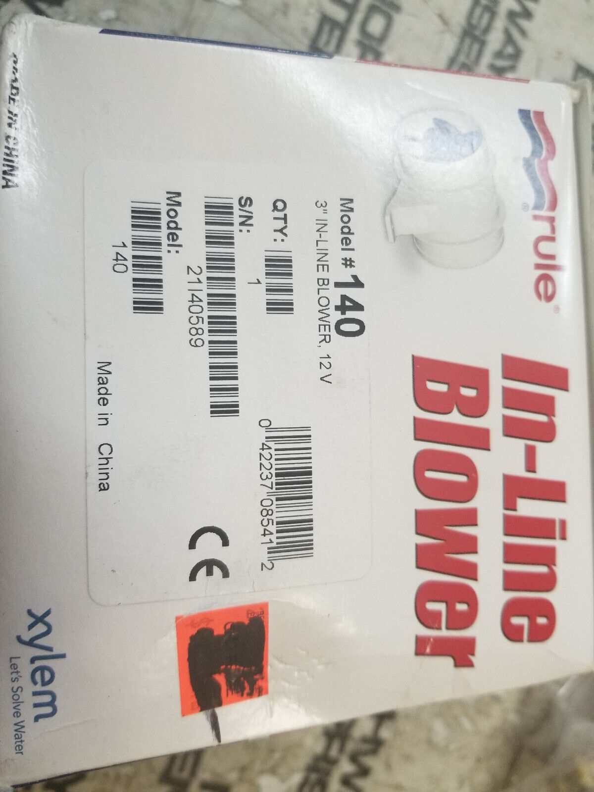 Rule 3" Inline Blower 12v #140