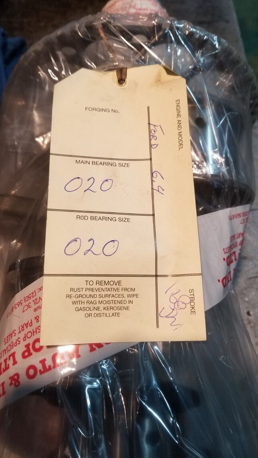 6.4L POWERSTROKE REMANUFACTURED .020 CRANKSHAFT SONO/POLISHED