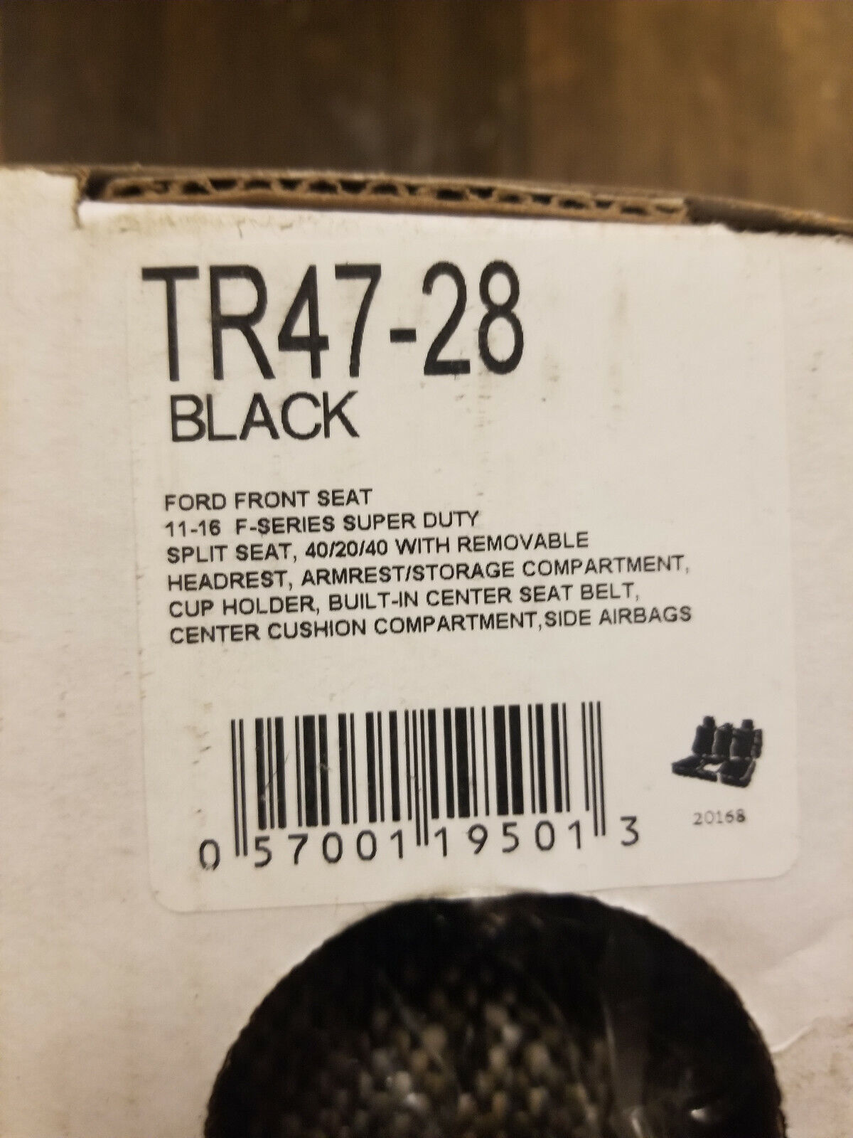 Fia TR47-28 BLACK Wrangler Custom Seat Cover