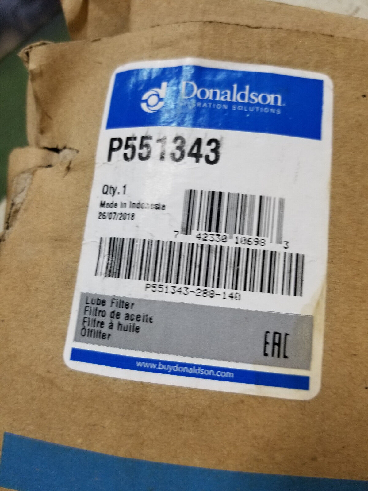 DONALDSON P551343 SPIN ON OIL FILTER CROSS PF2147 E5TZ6731A 263304A000 098645204