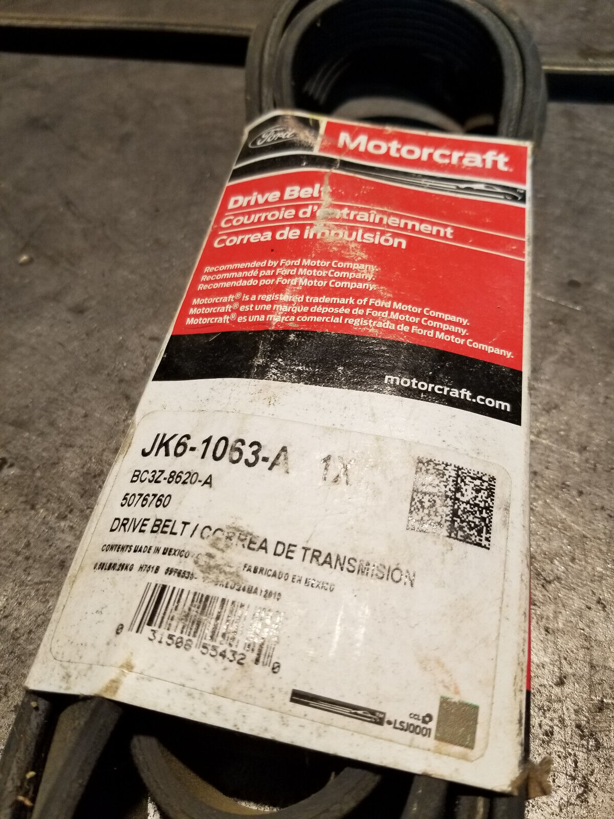 JK6-1063-A MOTOCRAFT BELT JK61063A
