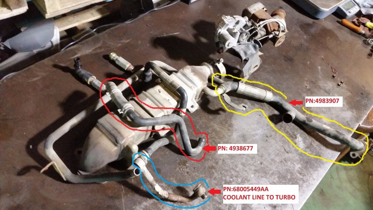 6.7 6.7l Cummins CCV Crankcase Vent pipe 4938677