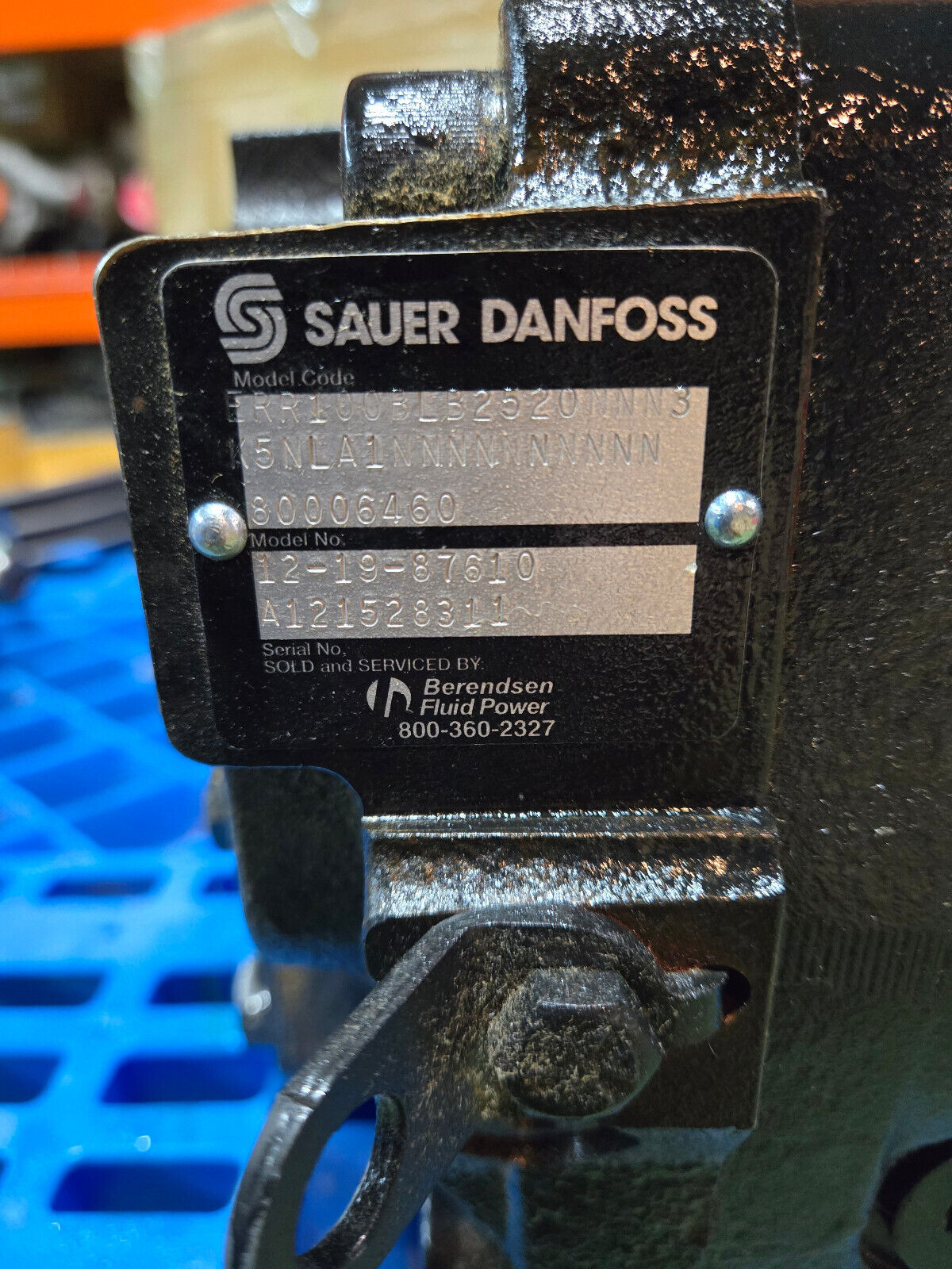SAUER DANFOSS err100blb2520nnn3 80006460 12-19-87610 3260PM457 Grease Pump 3gpm