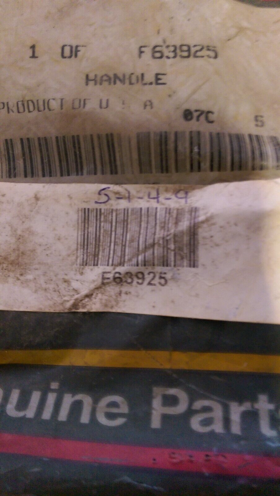 CNH F63925 BLACK HANDLE