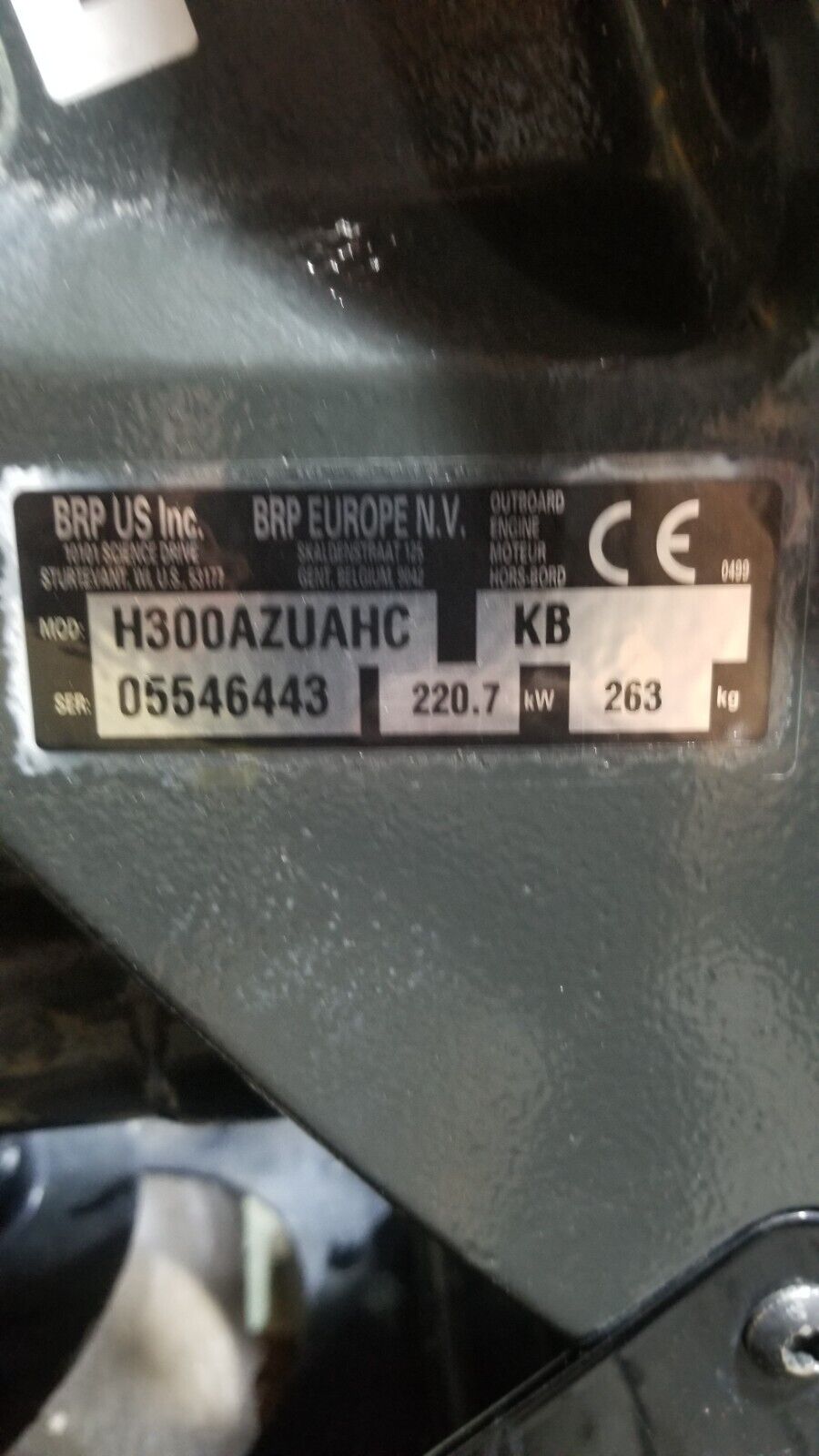 Evinrude G2 300Hp IDOCK SWIVEL & TILT BRACKET TRIM TILT STBD