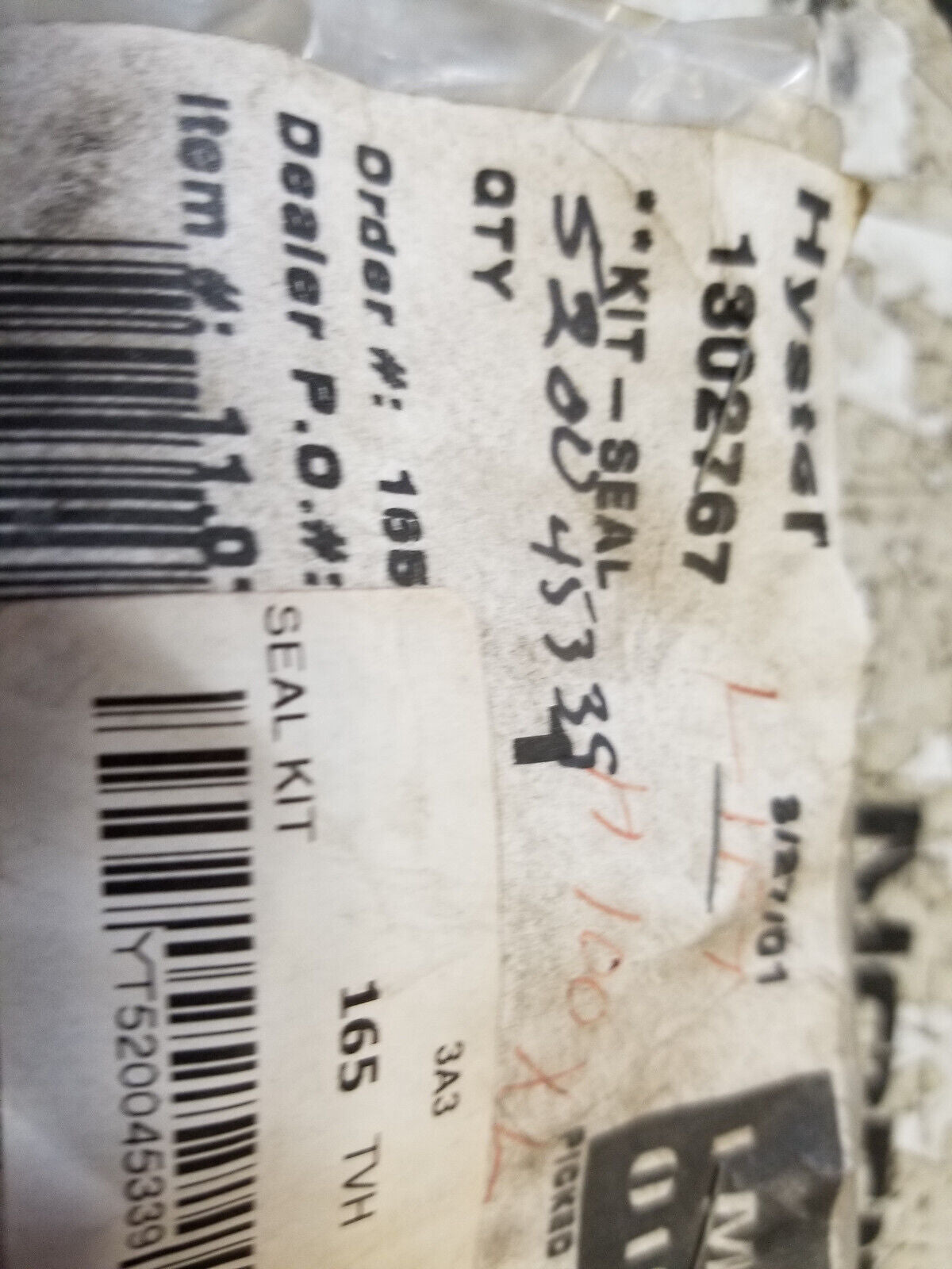 1302767 HYSTER SEAL KIT HY1302767