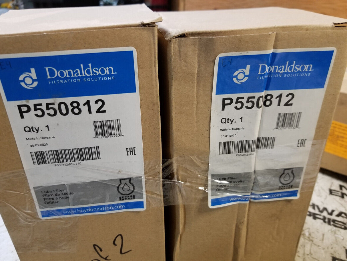 LOT OF 2PC- P550812 LUBE FILTER, CARTRIDGE