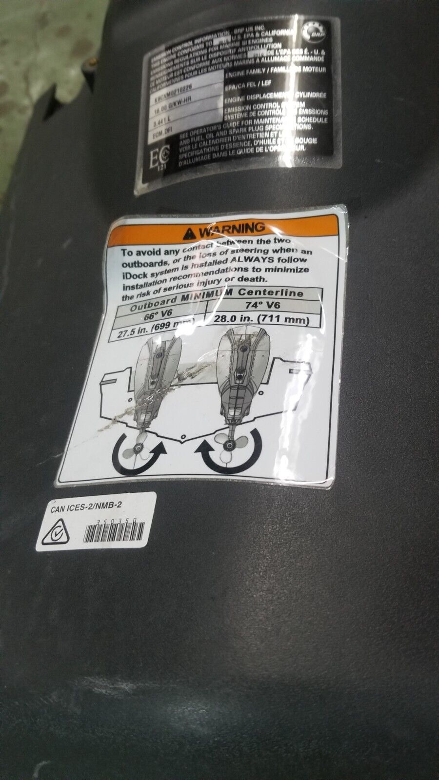 Evinrude G2 300Hp FRAME, Front 5009172