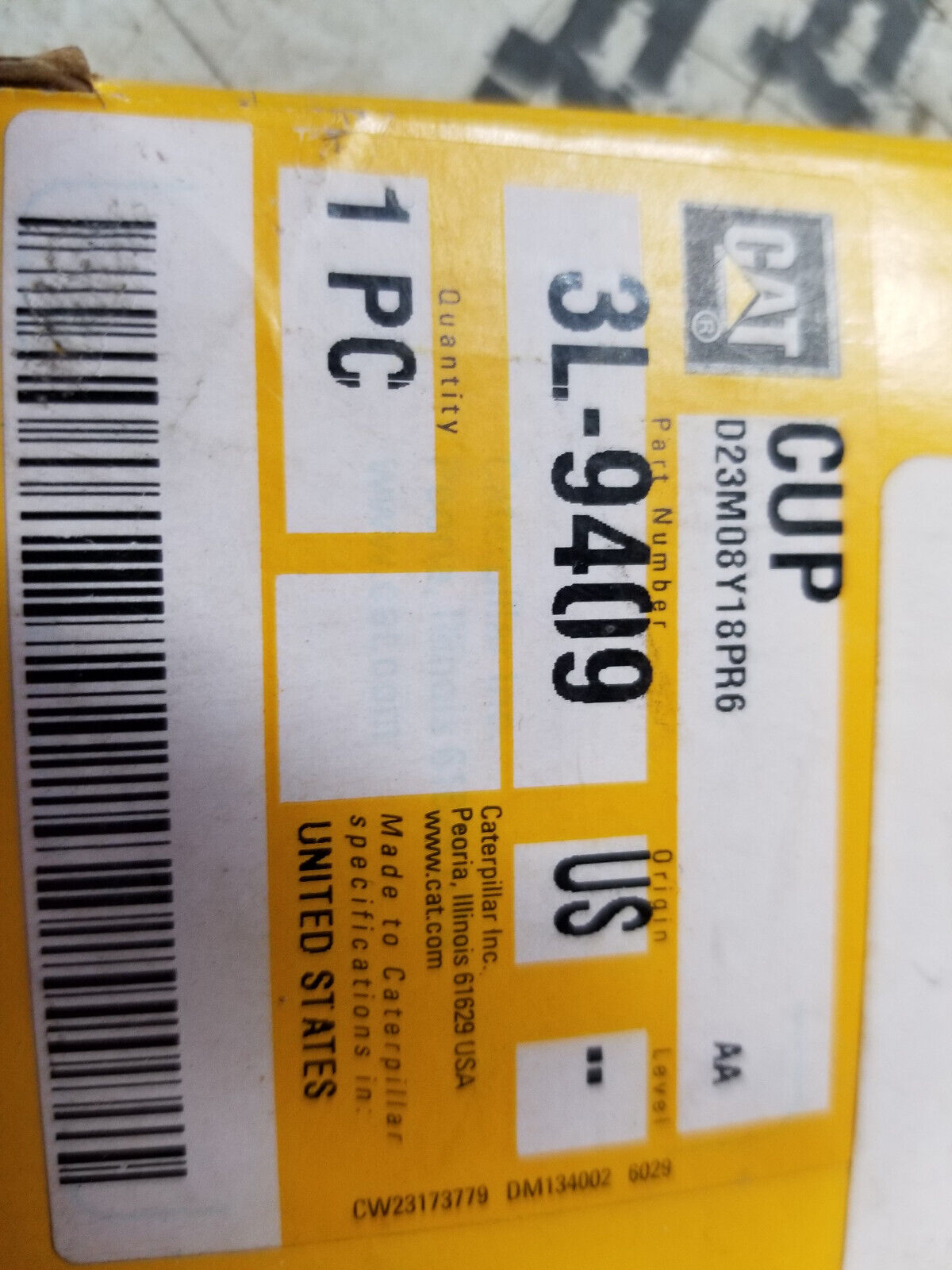 3L-9409 112.71mm Tapered Roller Bearing Cup 3L9409