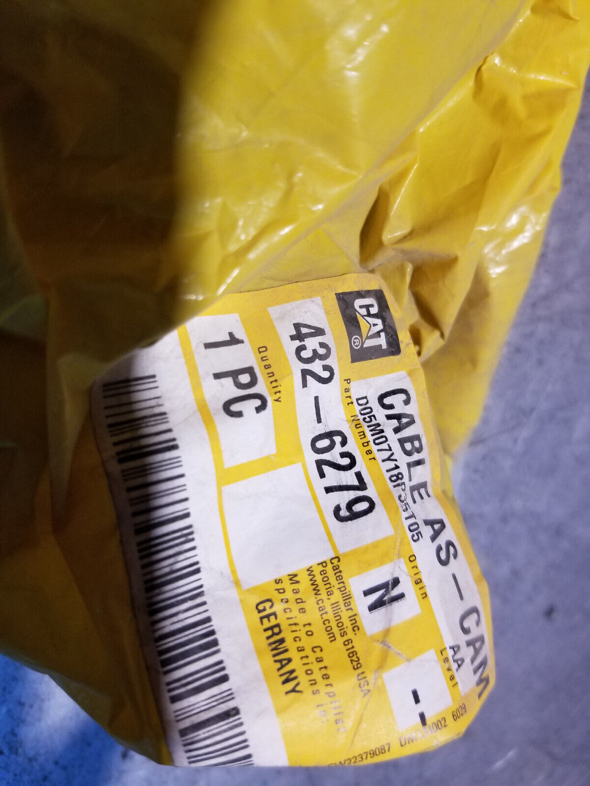 432-6279 Caterpilar 4 Pin Camera Wiring Cable 4326279