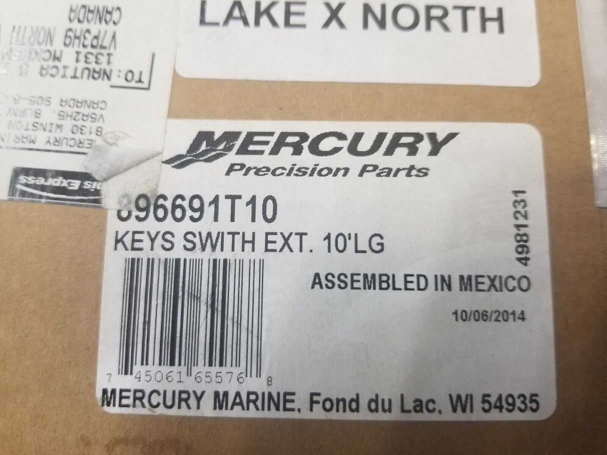 Mercury Boat Key Switch Extension Harness 10ft - 896691T10