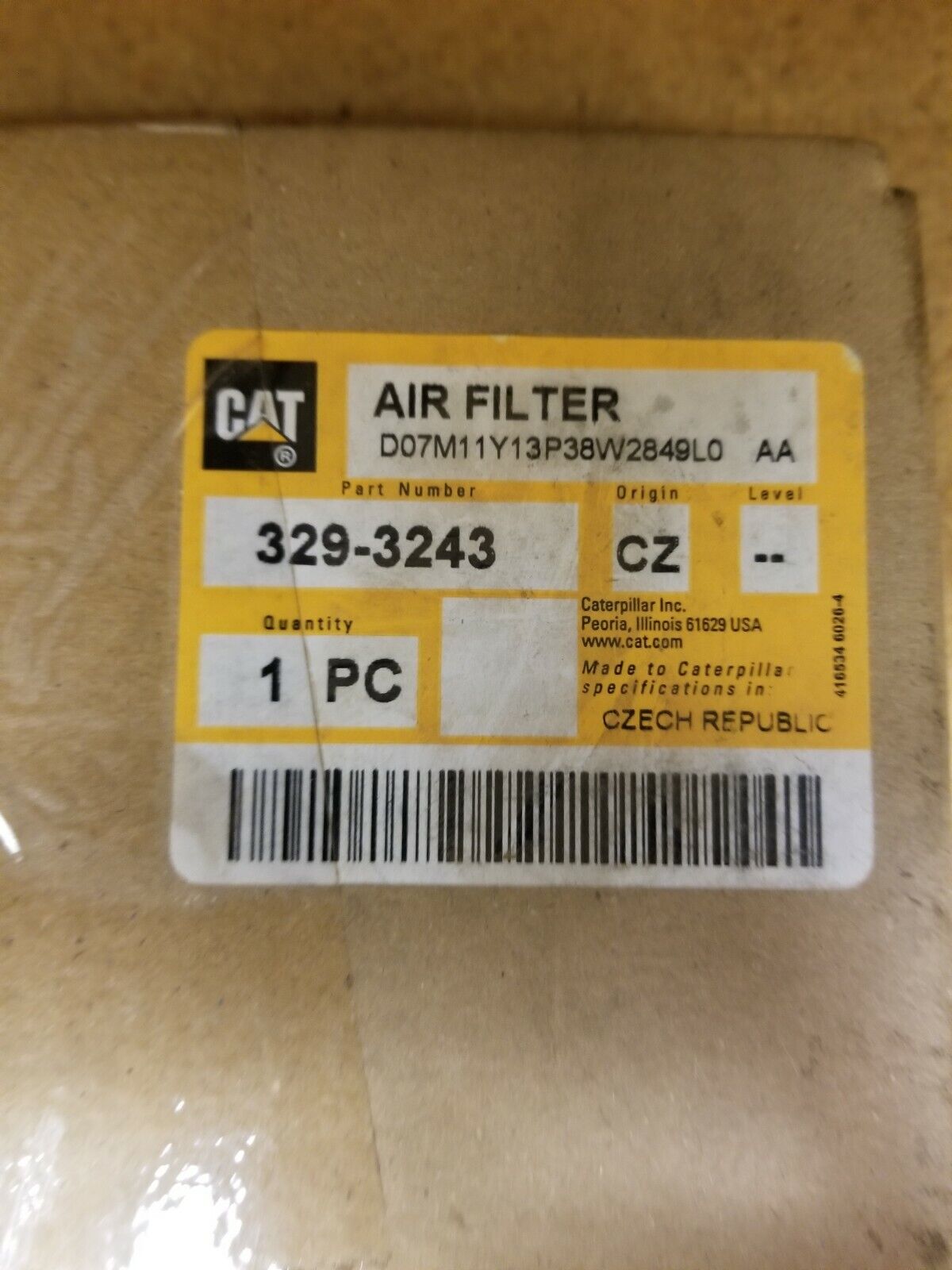 Caterpillar Filter 329-3243 Cat 3293243