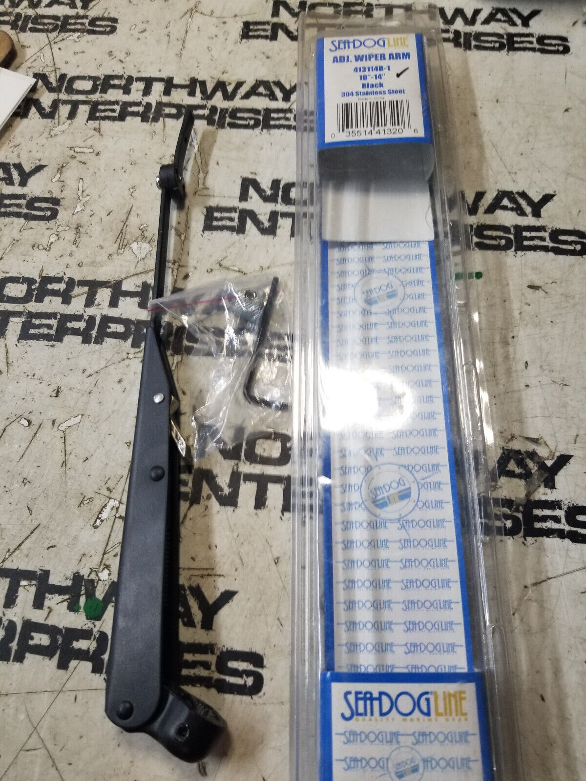 Sea-Dog Adjustable SS Wiper Arm 10" to 14" Black 413114B-1