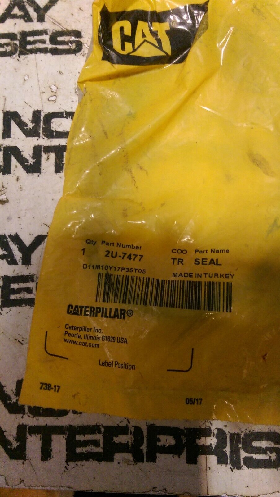 Caterpillar 2U-7477 Seal