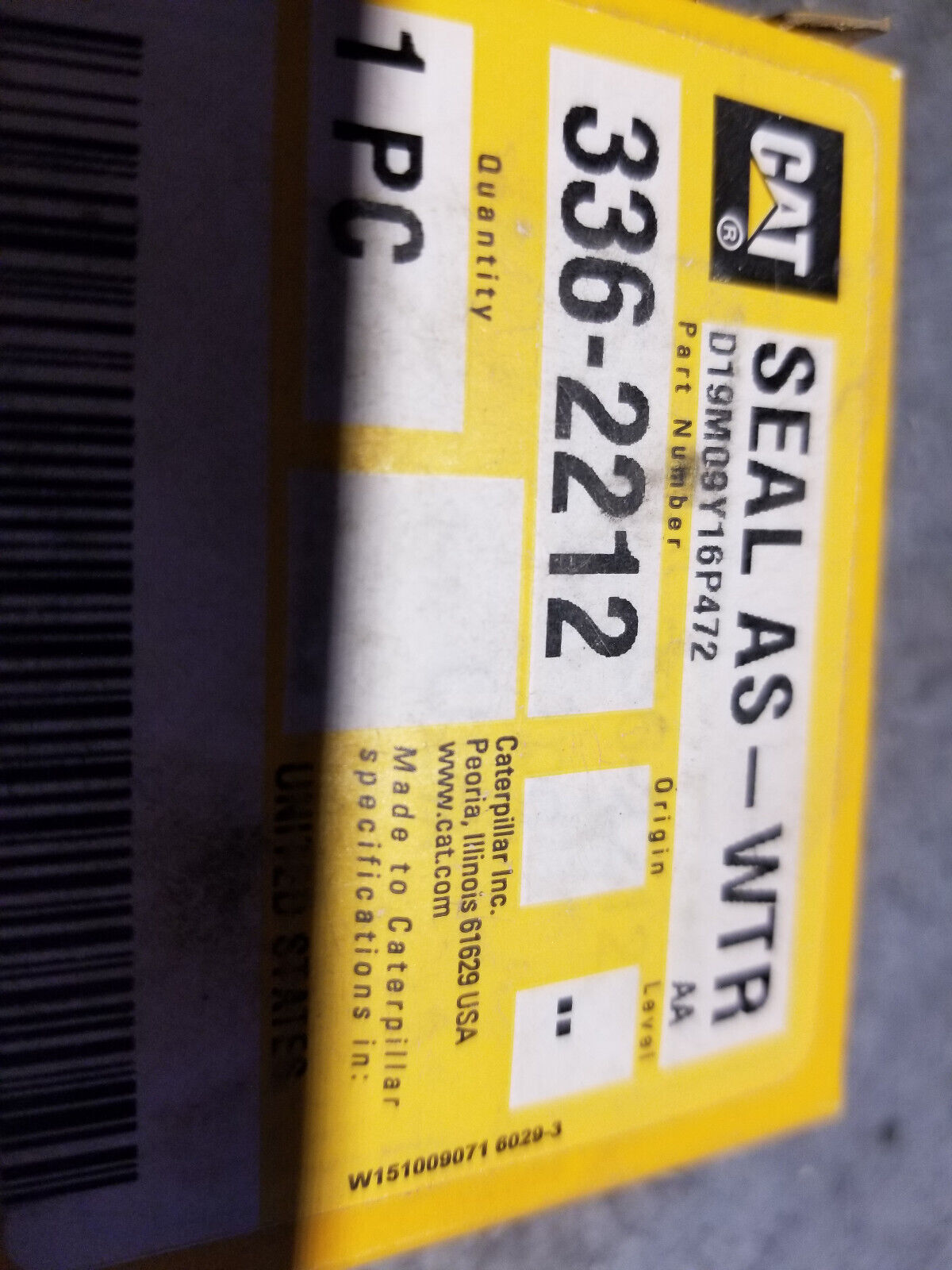 336-2212 Caterpillar Water Seal Assembly 3362212