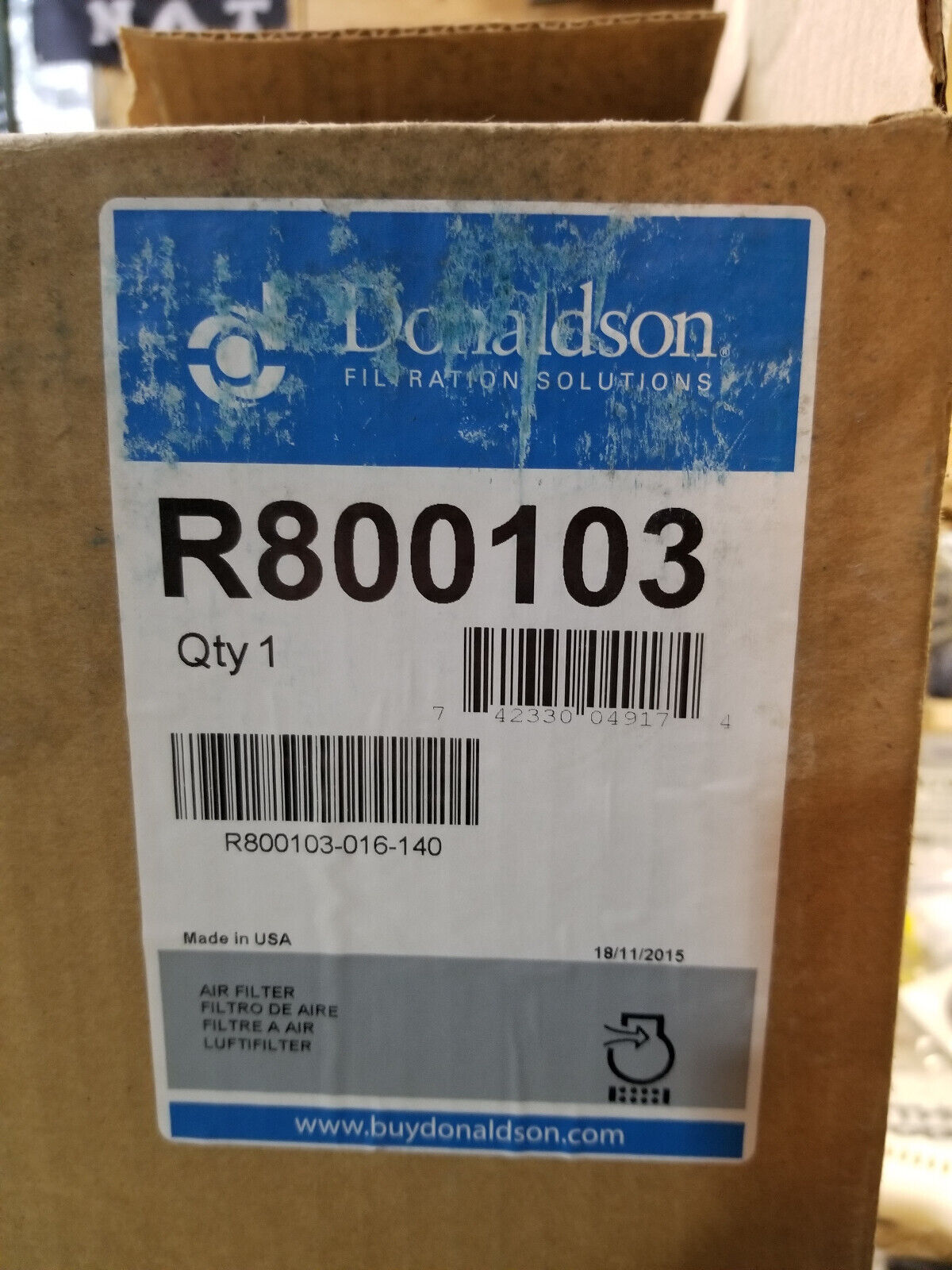 R800103 DONALDSON AIR FILTER