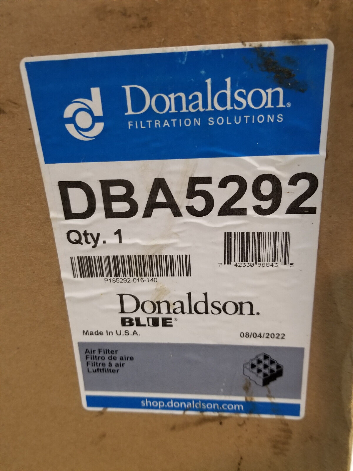 DBA5292 DONALDSON AIR FILTER