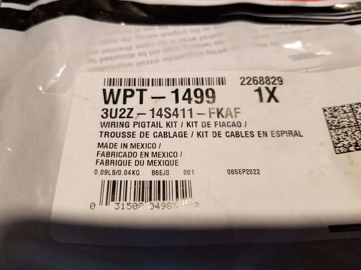 WPT-1499 Headlight High / Low Beam Light Connector-Lamp Connector Motorcraft