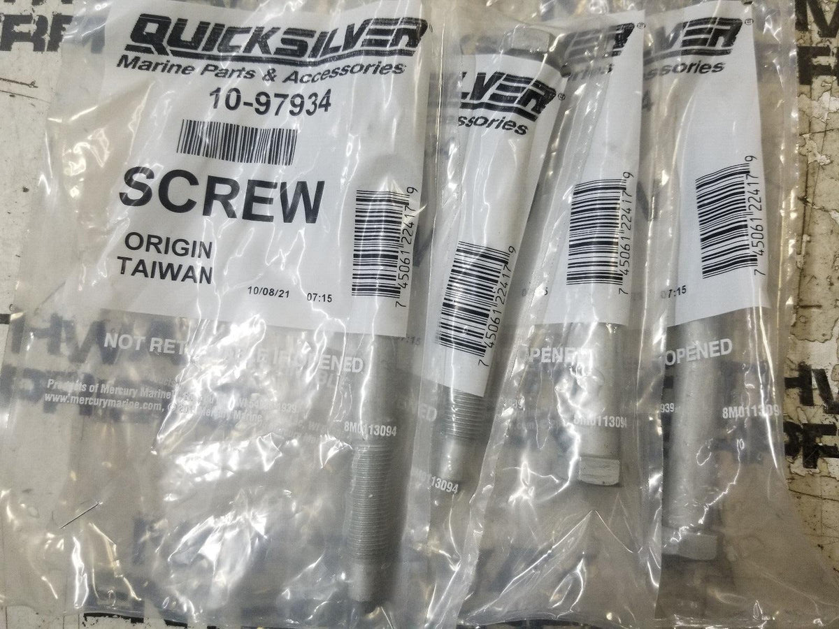 LOT OF 4pc - QUICKSILVER 10-97934 Mercury Screw Bolt