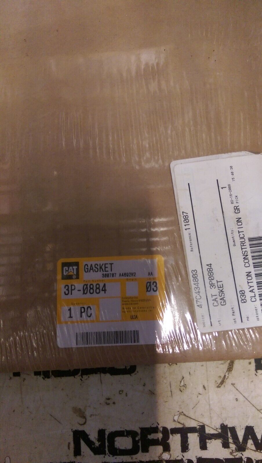 CATERPILLAR 3P-0884: GASKET 3P0884