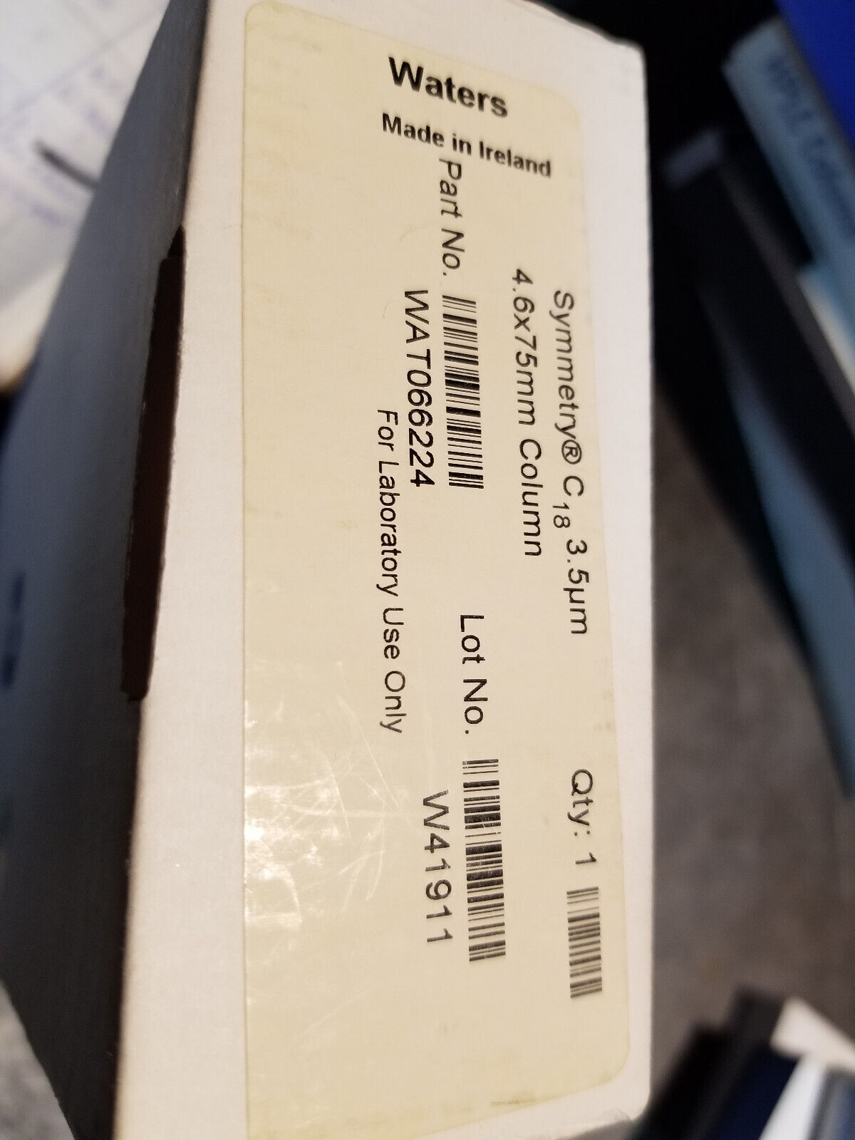 Waters WAT066224 Symmetry C18 3.5um 4.6mm X 75mm Column