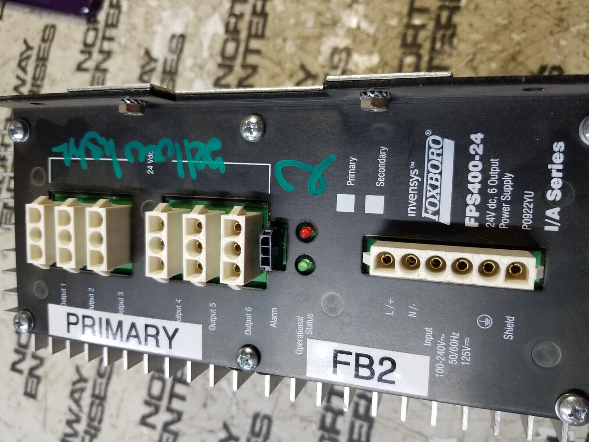Foxboro FPS400-24 P0922YU I/a Series Din Rail Mounted Power Supply Module
