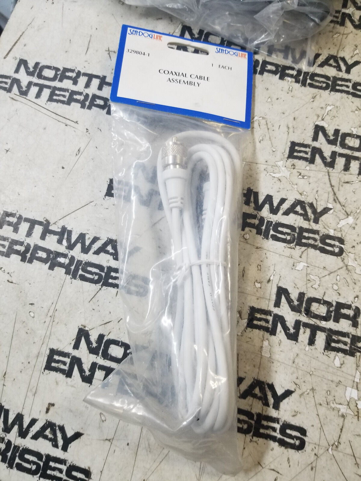 Sea-Dog 329804-1 Nickel Plated Brass Coaxial Cable Assembly 10'