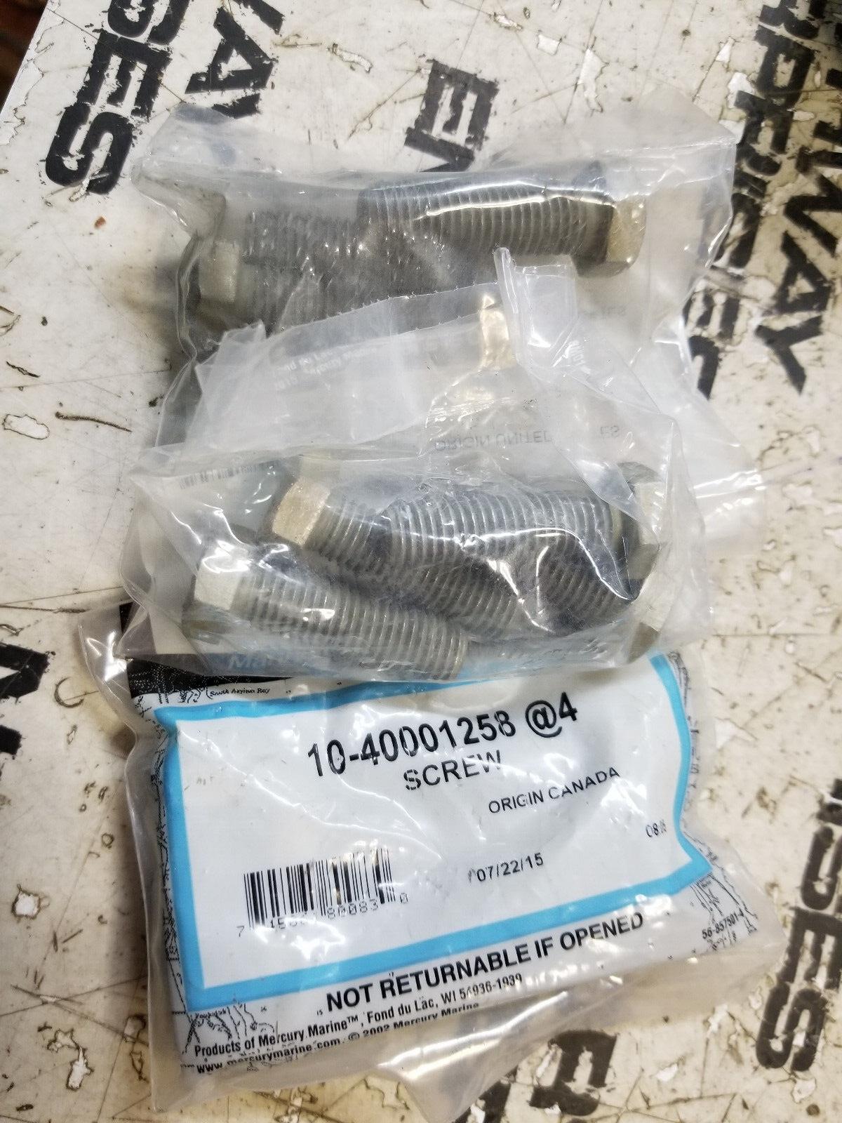 LOT of 8 bolts - 10-40001258 Mercury Marine Screw / Bolt