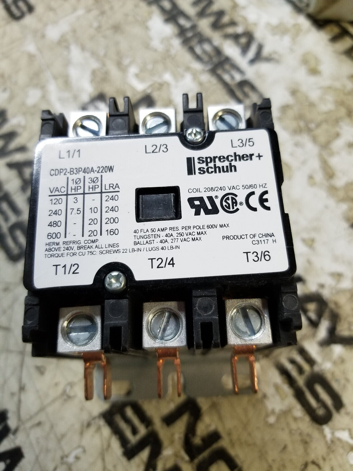 SPRECHER & SCHUH CDP2-B3P40A-220W / CDP2B3P40A220W 40FLA