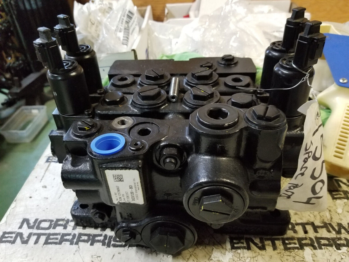 JCB HUSCO VALVE BLOCK ASSEMBLY , SCX120-B3, SX124B, T126117, 4 SPOOL