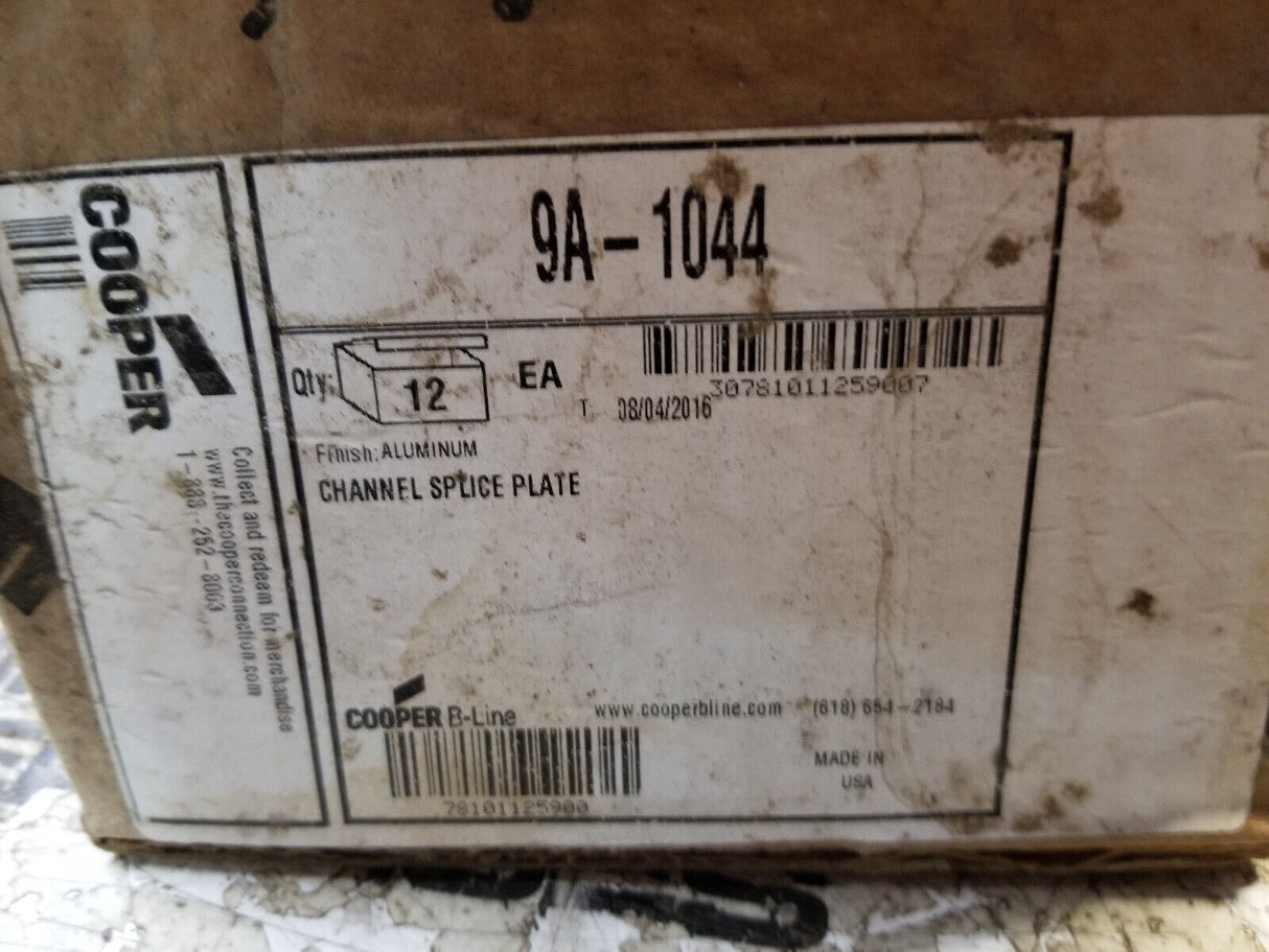 1 BOX COOPER 9A-1044 CONTAINS 12PC Cable Tray Splice Channel