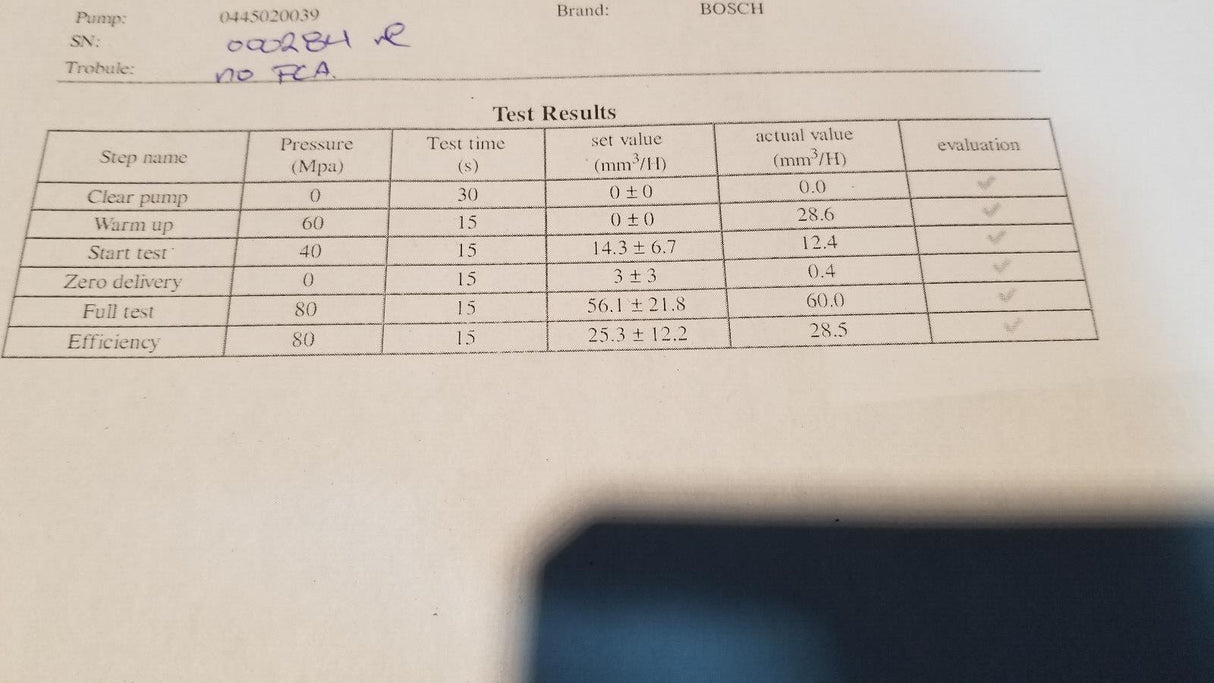 0445020039 2003-2007 Dodge 5.9L Injection Pump FLOW BENCH TESTED